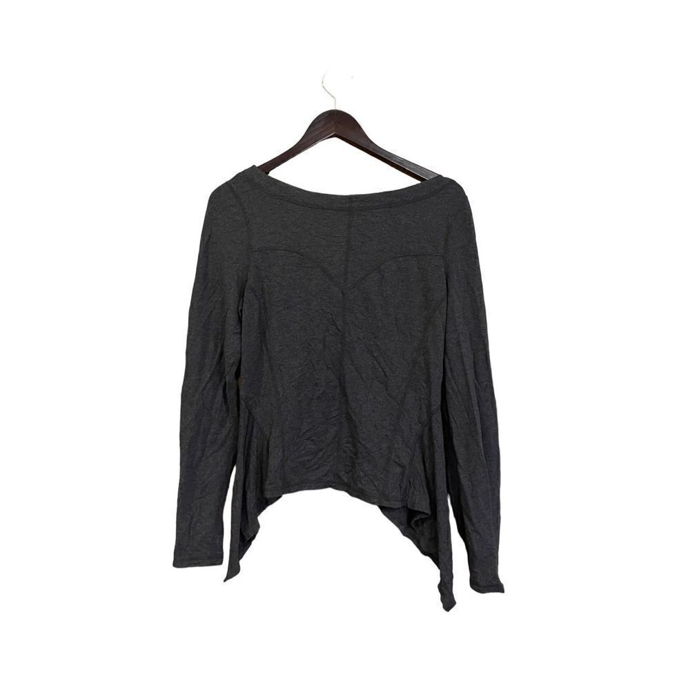 Karma Grey Athletic Long Sleeve Top Women Small